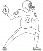 Homme jouant au football américain - coloriage n° 960