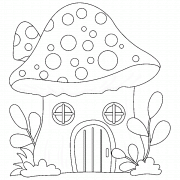 Maison Champignon - coloriage n° 965