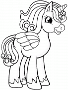 Licorne bleue - coloriage n° 967