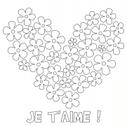 Mille fleurs pour te dire JE T'AIME ! - coloriage n° 97