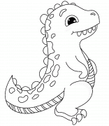 Bébé Dinosaure - coloriage n° 975