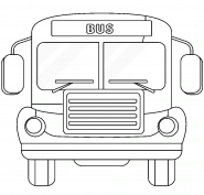 Bus scolaire (vue de face) - coloriage n° 978
