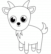 Chèvre rigolote - coloriage n° 988