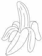 Banane pelée - coloriage n° 993