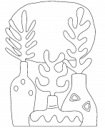 Nature morte (dans le style de Henri Matisse) - coloriage n° 996