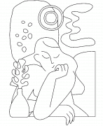 Dessin à la manière de Henri Matisse - coloriage n° 997