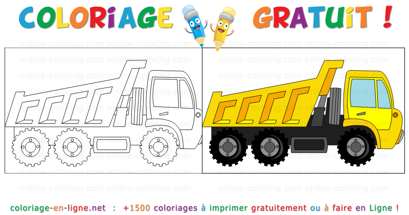 Coloriage à imprimer : un camion